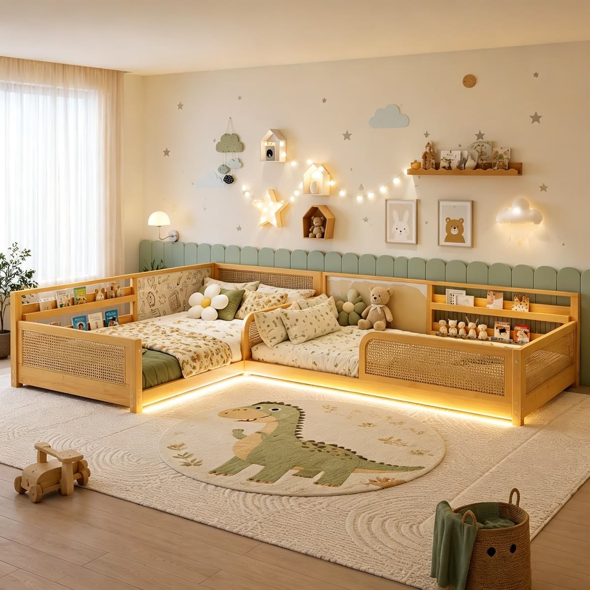 Creative Theme Kids Room featuring Warm Starry Night Ceiling Lighting #20